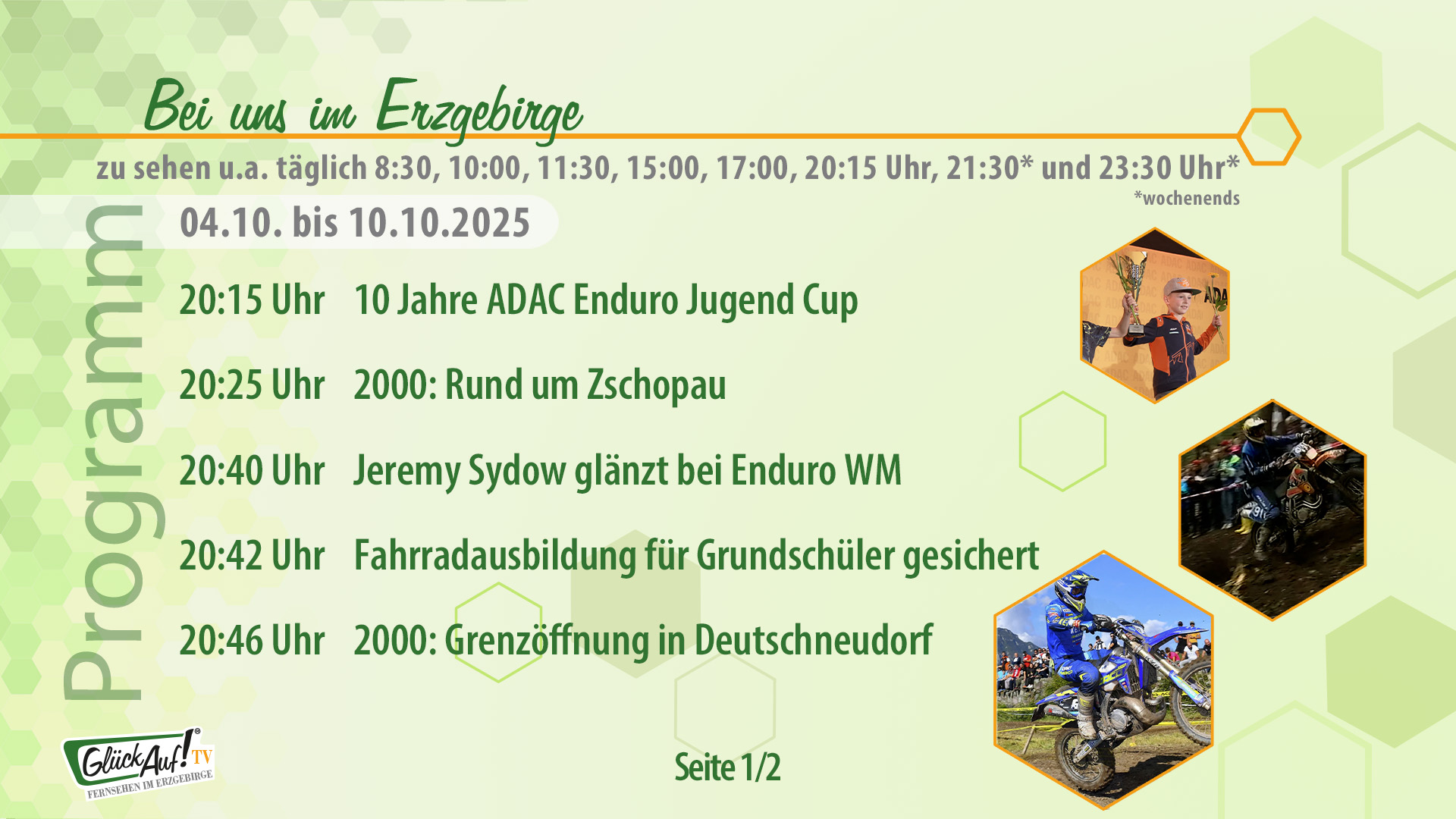 Bei uns im Erzgebirge für die 41. Kalenderwoche vom 04.  bis 10. Oktober