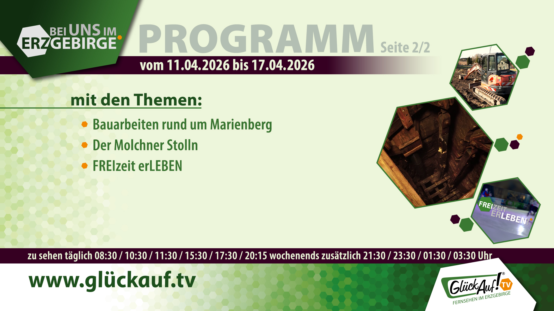 Bei uns im Erzgebirge für die 16. Kalenderwoche vom 11. April bis 17. April 2026 Bei uns im Erzgebirge für die 16. Kalenderwoche vom 11. April bis 17. April 2026